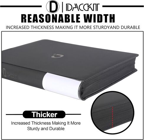 غلاف D DACCKIT Premium Comic Binder - يحمل 96 كاريكاتير، ألبوم كتب هزلية بأكمام يناسب القصص المصورة العادية والقصص المصورة المعبأة والمغلفة (الموديل C، أسود كلاسيكي) in Kuwait
