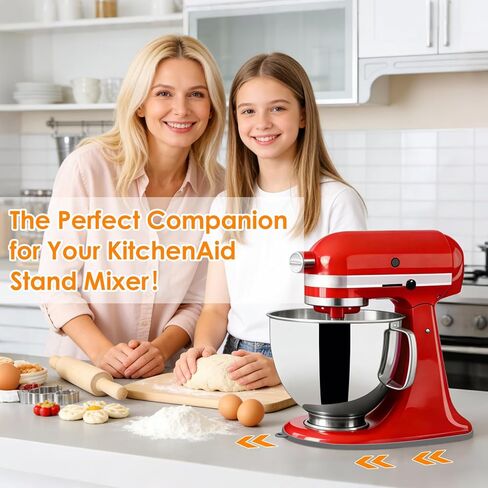 منزلق خلاط سيليكون من Dreamtop لخلاطات KitchenAid 4.5-5 Qt - حصيرة منزلقة شديدة التحمل، محرك أجهزة المطبخ غير قابل للانزلاق مع تقنية الانزلاق السلس (رمادي) in Kuwait