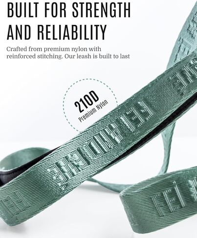 2025 New Edition, Fei and Eve Classic Dog Leash - 6FT, Heavy Duty 210D Nylon, Green in Saudi Arabia