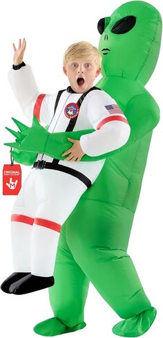 Morph Kids Astronaut Inflatable Alien Costume, Blow Up Alien Outfit, Aliens Blow Up Costume Kids, Inflatable Costumes in Saudi Arabia
