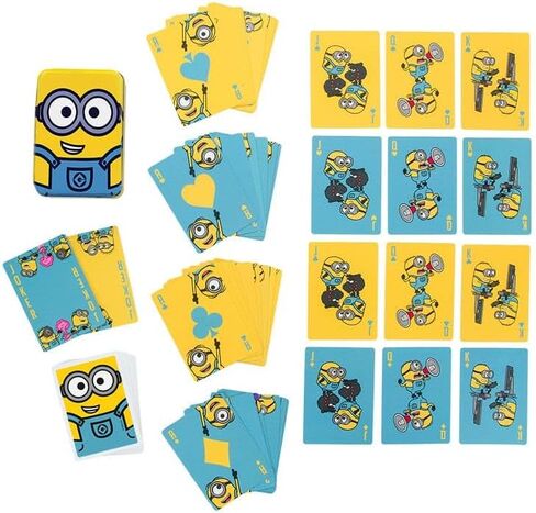 Paladone Minions Illustrated Playing Cards - Officially Licensed Despicable Me Classic Card Game in Collectible Tin, Iconic Characters Featuring Kevin Stuart & Bob, Gift for Fans, 12682 in Saudi Arabia