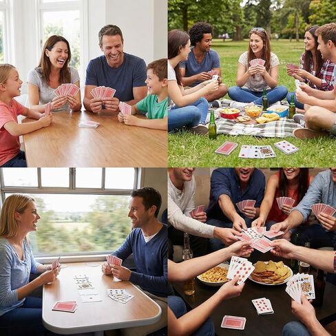بطاقات لعب كبيرة من Ouligay مكونة من قطعتين من بطاقات البوكر الحمراء لألعاب Texas Holdem Poker Go Fish والمزيد من ألعاب الورق، مجموعة بطاقات اللعب، مفضلة للحفلات للأولاد والبنات، 2.3 بوصة × 3.3 بوصة in Saudi Arabia
