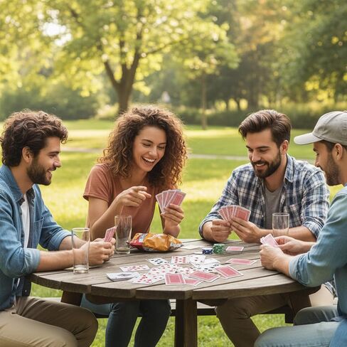 بطاقات لعب كبيرة من Ouligay مكونة من قطعتين من بطاقات البوكر الحمراء لألعاب Texas Holdem Poker Go Fish والمزيد من ألعاب الورق، مجموعة بطاقات اللعب، مفضلة للحفلات للأولاد والبنات، 2.3 بوصة × 3.3 بوصة in Saudi Arabia