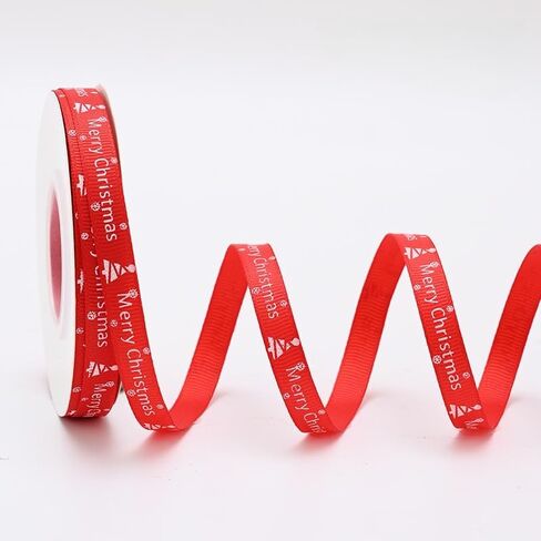 22 Yards Christmas Ribbon for Gift Wrapping 0.4 Inch Christmas Grosgrain Ribbon,Christmas Ribbon for Crafts DIY Holiday Christmas Decorations in Saudi Arabia