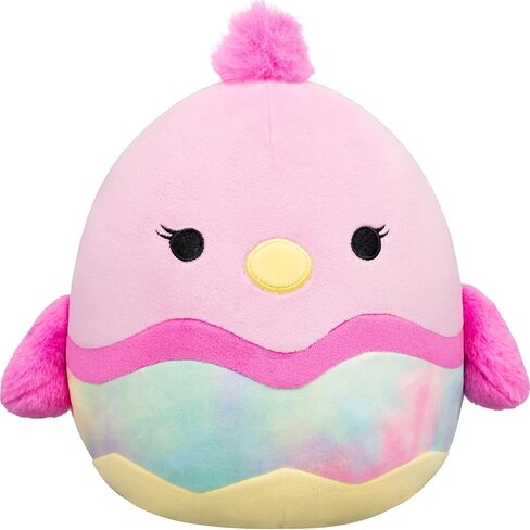 جسم Squishmallow الأصلي مقاس 8 بوصات البقرة المرقطة الصفراء ملفوفة في سيقان الزهور - قطيفة عيد الفصح الرسمية من Jazwares (صغير) in Kuwait