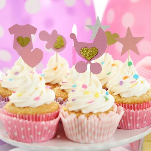 قبعات كعكة الدب، كرات إسفنجية لزجاجة الحليب ثلاثية الأبعاد على شكل دب صغير، 48 قطعة من أعلى الكعكة لتزيين حفلات أعياد الميلاد، بوهو ميني يكشف عن الجنس (وردي) in Kuwait