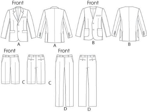 VOGUE PATTERNS V8890 Men's Jacket/Shorts and Pants Sewing Template, Size MXX (40-42-44-46) in Saudi Arabia