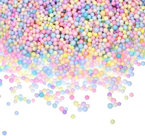 MECCANIXITY 32000 قطعة من الخرز الإسفنجي الملون، كرات إسفنجية صغيرة 2-3 مم خرز بوليسترين دائري لتزيين الحفلات اليدوية ووسادة مزهرية وحشو صندوق هدايا in Kuwait