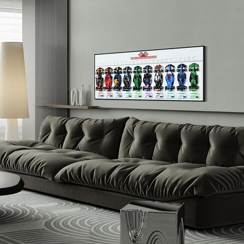 Display Wallboard for Lego F1 Speed Champions 66802 - Wall Mount Frame for 10 Race Cars 77242-77251, Transform Model into Wall Art - Great Gift for Fans & Collectors (White, No Model Included) in Kuwait