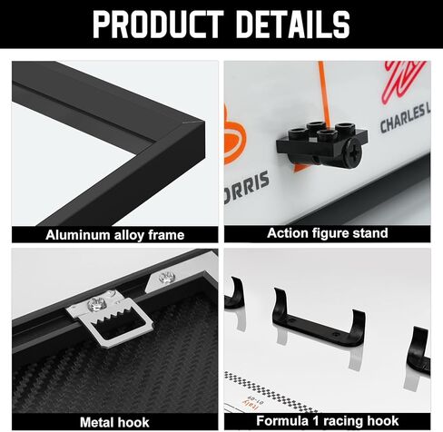 Display Wallboard for Lego F1 Speed Champions 66802 - Wall Mount Frame for 10 Race Cars 77242-77251, Transform Model into Wall Art - Great Gift for Fans & Collectors (White, No Model Included) in Kuwait