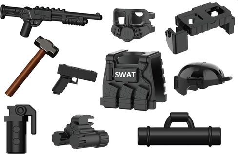 Battle Brick Battle Bag SWAT Breacher Pack المتوافقة مع Lego® Minifigs in Saudi Arabia