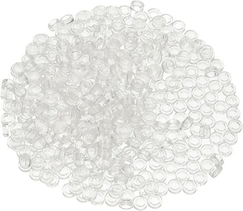 455 قطعة من الكتل المسطحة السائبة من باتيكل، 1 × 1 بلاط كلاسيكي أسود دائري سطح أملس مكعبات بناء صغيرة ملحقات مجموعات الطوب المتوافقة لبناء جدران الأرضيات فسيفساء بكسل الفنون in Kuwait