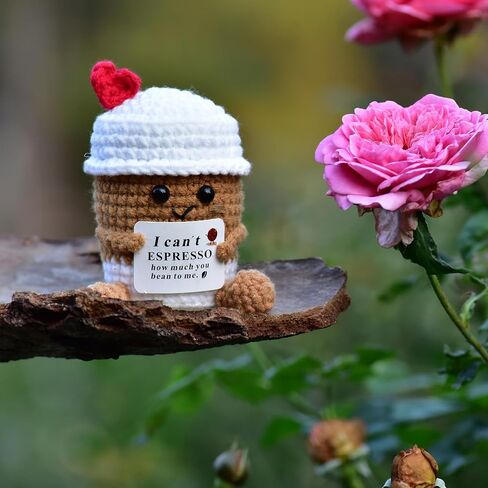 1 Pcs Emotional Support Handmade Positive Crochet Sunflower Gift with Encouraging Cards for Best Teacher Mom Dad Friends in Saudi Arabia