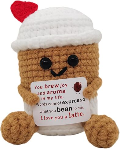 1 Pcs Emotional Support Handmade Positive Crochet Sunflower Gift with Encouraging Cards for Best Teacher Mom Dad Friends in Saudi Arabia