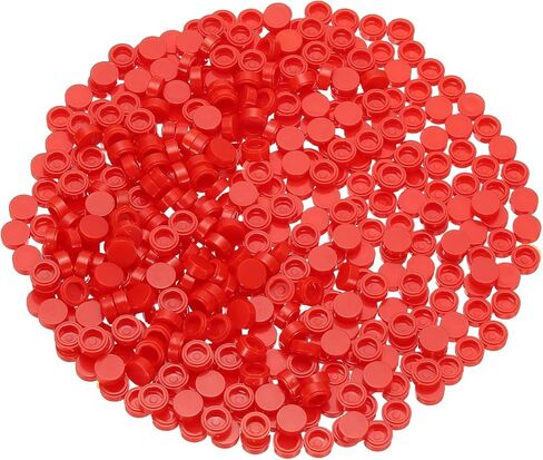 PATIKIL 455 Pcs Flat Blocks Bulk, 1x1 Round Black Classic Tiles Smooth Surface Mini Building Blocks Accessories Compatible Bricks Kits for Building Floor Walls Mosaic Pixel Arts in Kuwait