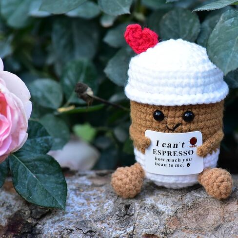 1 Pcs Emotional Support Handmade Positive Crochet Sunflower Gift with Encouraging Cards for Best Teacher Mom Dad Friends in Saudi Arabia