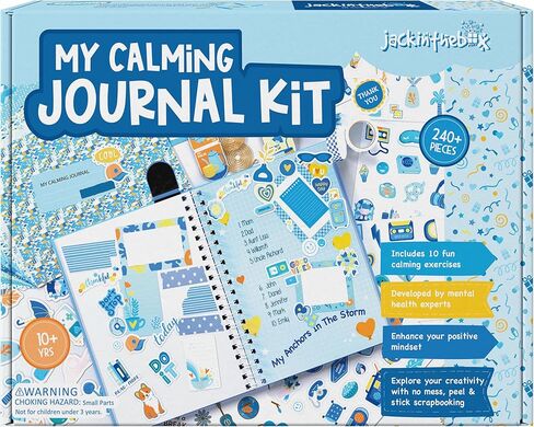 jackinthebox DIY Journal for Girls Ages 8-12 | 242 PCS | Scrapbook Kit | Tween Girls Gifts | Girls Journal Kit | Includes 10 fun guided spreads | Journaling Kit | Gifts for 8 9 10 11 12 year old girls in Kuwait