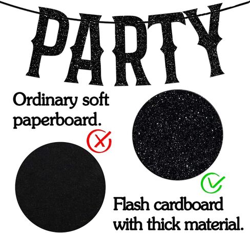 Party Like A Rockstar Banner, Rock and Roll Theme Party Decorations, Born to Rock Decor, Music Theme/Music Lover Birthday Party Decoration Black Glitter in Saudi Arabia
