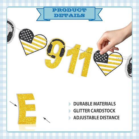 Thank You 911 Dispatchers Banner - NO DIY Dispatchers Week Decorations 911 Dispatcher Appreciation Party Supplies Telecommunicator Week Gifts in Kuwait