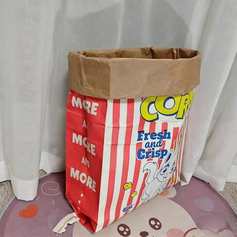 لعبة القطة الصغيرة، حقيبة الفشار، لعبة الاختباء والبحث، ورق الكرافت، كبيرة الحجم، قابلة للطي، هدية للقطط هدية لعيد الميلاد (حقيبة ورق الفشار) in Kuwait