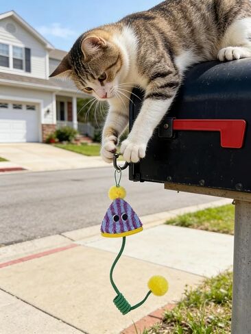 Spring Parachute Cat Toys for Indoor Cats,Interactive Door Hanging Cat Toys for Bored Indoor Adult Cats,Retractable Teaser Toy,Hanging Interactive Toys for Cat Kitten Chase Exercise (Style A-2PCS) in Saudi Arabia