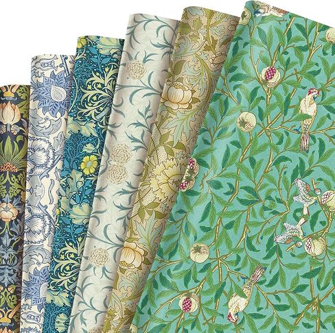 12 Sheets William Morris Wrapping Paper William Morris Gift Wrap Paper Greenery Floral Vines Gift Wrapping Papers Floral Greenery Art Papers for DIY Crafts Birthday Gift Packing Favors, 20x27 Inch in Saudi Arabia