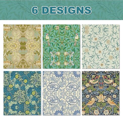 12 Sheets William Morris Wrapping Paper William Morris Gift Wrap Paper Greenery Floral Vines Gift Wrapping Papers Floral Greenery Art Papers for DIY Crafts Birthday Gift Packing Favors, 20x27 Inch in Saudi Arabia