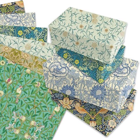 12 Sheets William Morris Wrapping Paper William Morris Gift Wrap Paper Greenery Floral Vines Gift Wrapping Papers Floral Greenery Art Papers for DIY Crafts Birthday Gift Packing Favors, 20x27 Inch in Saudi Arabia