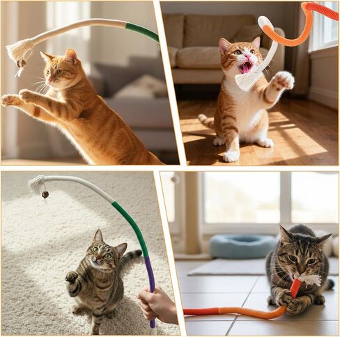 6Pcs Cat Chew Rope Toy Pet Chew Toys Interactive Cat Nip Kicker Toy Bent Cats Rope Toys Bite-Proof Playthings Kitten ChewRopes Pet Supplies for All Breeds Cats Teeth Cleaning Stress Relief in Saudi Arabia