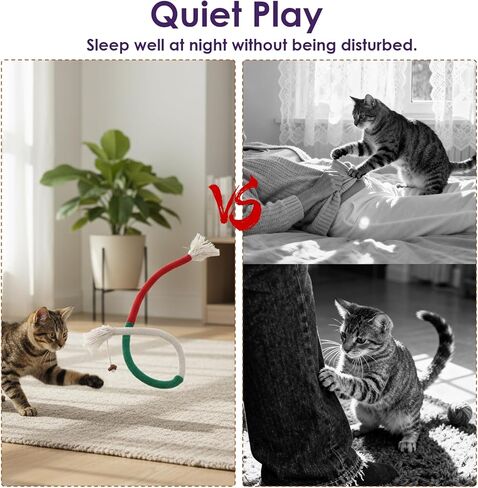 6Pcs Cat Chew Rope Toy Pet Chew Toys Interactive Cat Nip Kicker Toy Bent Cats Rope Toys Bite-Proof Playthings Kitten ChewRopes Pet Supplies for All Breeds Cats Teeth Cleaning Stress Relief in Saudi Arabia