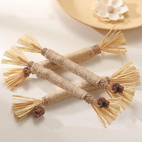 Natural Sisal Cat Teething Toy, Interactive Indoor Kitten Chew Stick with Silvervine, Dental Care Rope Wrapped Design for Aggressive Chewers, 1 Pack in Saudi Arabia