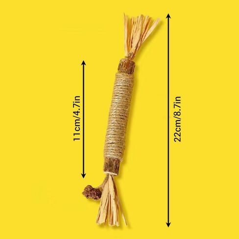 Natural Sisal Cat Teething Toy, Interactive Indoor Kitten Chew Stick with Silvervine, Dental Care Rope Wrapped Design for Aggressive Chewers, 1 Pack in Saudi Arabia