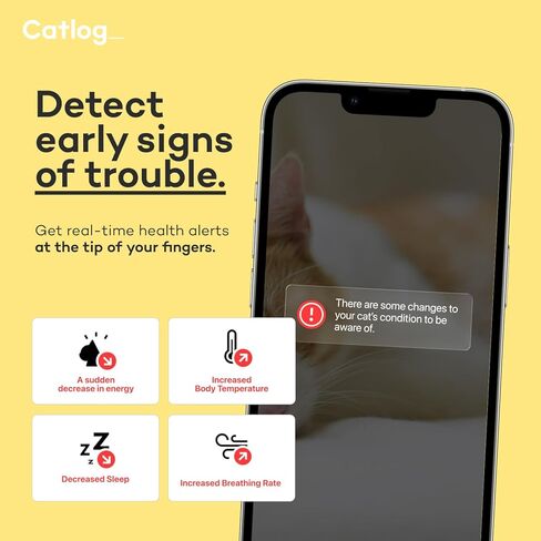 Health Tracker for Cats - Smart Cat Collar with Safety Breakaway Buckle for Indoor Cats, Wellness Alerts, Real-time Monitoring (Forest, XS) in Saudi Arabia
