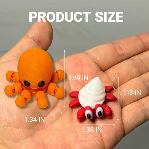 54 PCS 3D Printed Articulated Animal Figurines Set for Office Desk Cute Jointed Animal Desk Decor, Posable Mini Animal Figures for Workspace Display, Handheld Stress Relief Desk Accessories in Saudi Arabia
