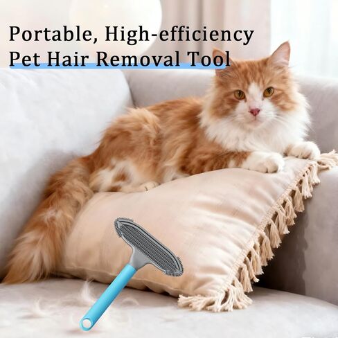 Pet Hair Removal Tool and Pet Hair Remover with 3 in 1 Silicone, Cat Dog Hair and lint Fur Remover for Carpet Couch Cat Tree Bed Furniture and Car Interior, Reusable and Portable,2 Pack in Saudi Arabia