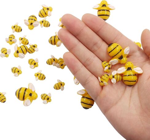 Zorfeter 50 Pcs Tiny Resin Bees, Plastic Bumble Bee Decor for DIY Wreath Embellishments, Small Bee Decorations for Birthday Table Decoration/Party Planners in Saudi Arabia