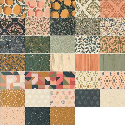 حزمة Peachy Charm Pack من جيسيكا روز، 42 مربعًا من القماش مسبق القطع مقاس 5 بوصات in Kuwait