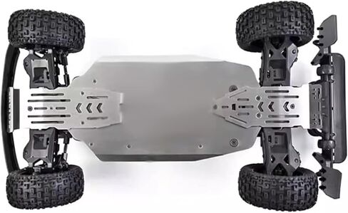 RC Chassis Armor Set, Stainless Steel Chassis Armor Protection Skid Plate for ARRMA 1/8 MOJAVE 4S RC Upgrade Part(Silver) in Saudi Arabia