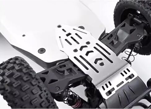 RC Chassis Armor Set, Stainless Steel Chassis Armor Protection Skid Plate for ARRMA 1/8 MOJAVE 4S RC Upgrade Part(Silver) in Saudi Arabia