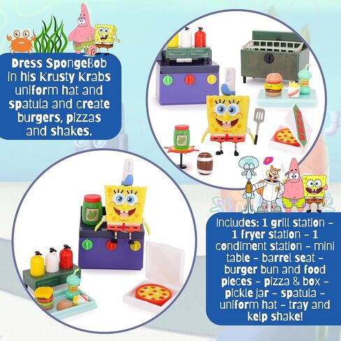 Toyland® 20 Piece Spongebob Squarepants Figure & Accessories Playset - Teeny Krusty Krab Imaginative Play Pieces - Ages 5+ in Saudi Arabia