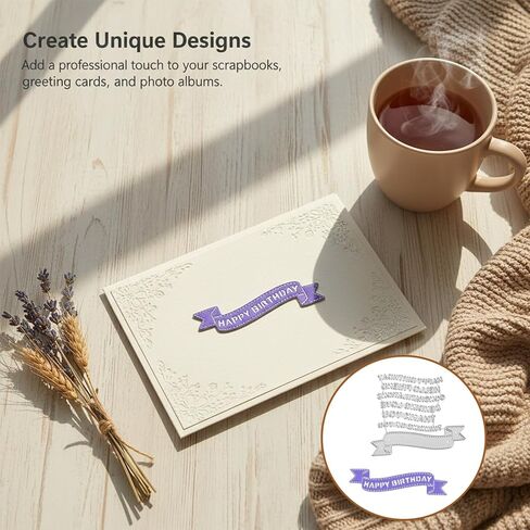 Frame Cutting Dies Layer Frame Net Set, Scrapbooking Die-cuts for Card Making, Paper Craft Punch Template, Art DIY Paper Craft Background Embossing Stencils (Banner Combination-10.5 x 9cm) in Saudi Arabia