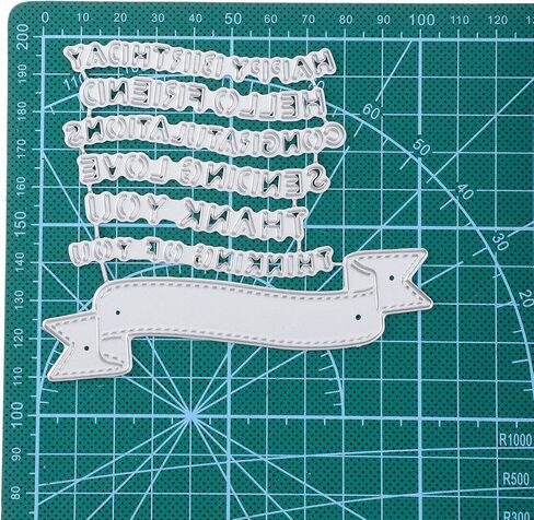 Frame Cutting Dies Layer Frame Net Set, Scrapbooking Die-cuts for Card Making, Paper Craft Punch Template, Art DIY Paper Craft Background Embossing Stencils (Banner Combination-10.5 x 9cm) in Saudi Arabia