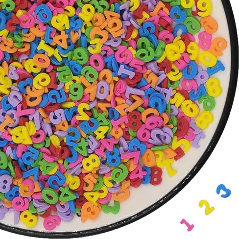 Colorful edible school enrollment Number set - perfect sugar decoration for the start of school -123 sprinkles and number figures for cakes and cupcakes Decorating, 2.5oz in Saudi Arabia