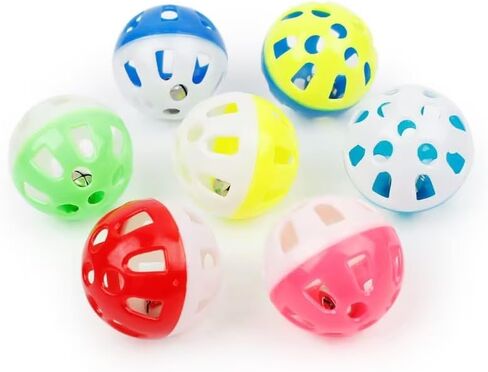 10 Pcs Hollow Rolling Bell Ball Pet Bird Toy Bird Ball Foot Talon Toy for Parakeet Cockatiel Parrot Bird Balls Toy Cage Fun Toys in Saudi Arabia