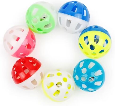 10 Pcs Hollow Rolling Bell Ball Pet Bird Toy Bird Ball Foot Talon Toy for Parakeet Cockatiel Parrot Bird Balls Toy Cage Fun Toys in Saudi Arabia