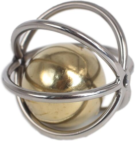 Heavy-Duty Stainless Steel Large Parrot Toy — Chew-Proof Foraging Ball (with Bell), Suitable for Macaws, Eclectus Parrots, Amazon Parrots, etc. (Medium) in Saudi Arabia