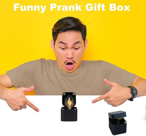 Middle Finger in a Box,Funny 3D Printed Gag Gifts for Adults, Prank Gift Box with Golden Middle Finger, Hilarious Surprise for Men, Perfect White Elephant Gift,Funny Christmas Ideas in Kuwait
