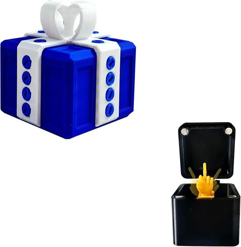 Middle Finger in a Box,Funny 3D Printed Gag Gifts for Adults, Prank Gift Box with Golden Middle Finger, Hilarious Surprise for Men, Perfect White Elephant Gift,Funny Christmas Ideas in Kuwait