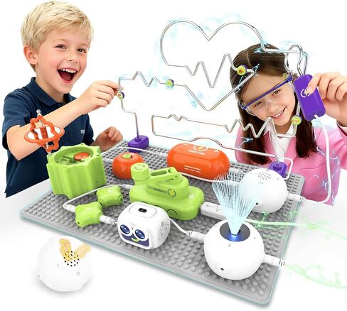 SMILESSKIDDO Science Kits for Kids | STEM Toys for Kid, Electronics Exploration Kit, Over 300 Projects, 16 Circuit Parts, STEM Toy Educational Gifts for Kid Boys Girls Ages 3 4 5 6 7 8 9 10 11 12 in Saudi Arabia