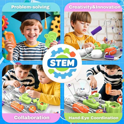 SMILESSKIDDO Science Kits for Kids | STEM Toys for Kid, Electronics Exploration Kit, Over 300 Projects, 16 Circuit Parts, STEM Toy Educational Gifts for Kid Boys Girls Ages 3 4 5 6 7 8 9 10 11 12 in Saudi Arabia
